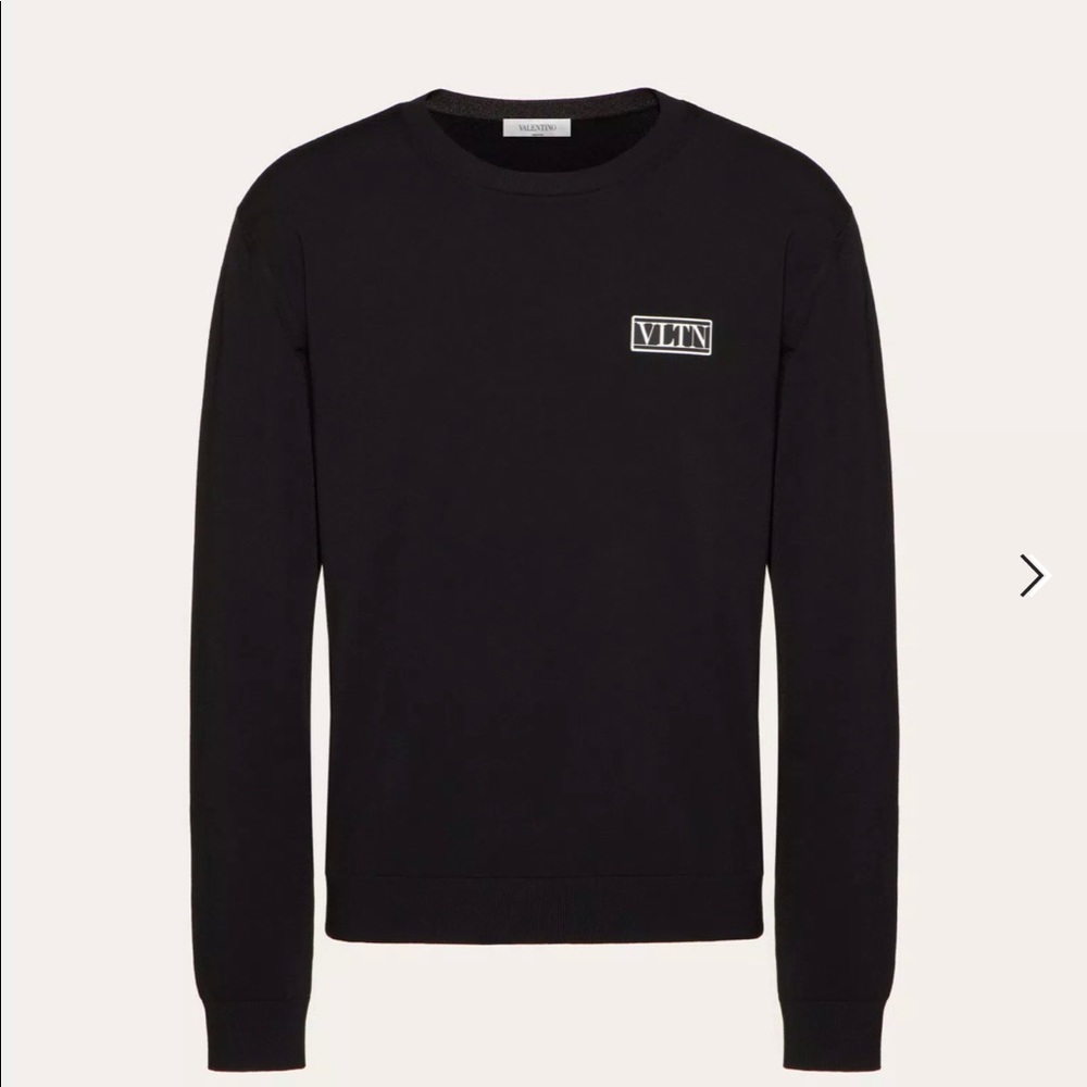 Valentino Men Sweater CREW-NECK SWEATER WITH VLTN TAG